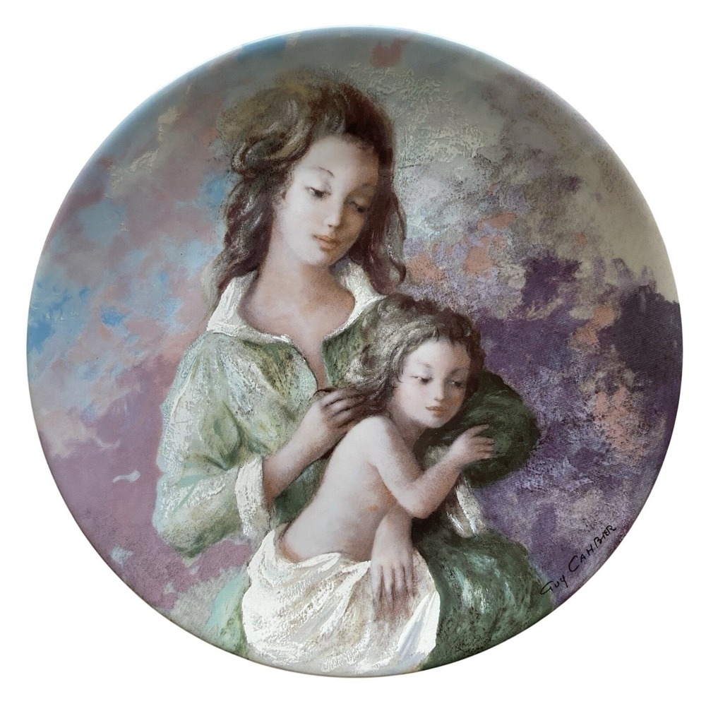 Michele et Sylvie Limoges Collector Plate‎ by Guy Cambier 1983 with COA
